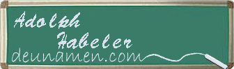 Adolph Habeler Visitenkarte